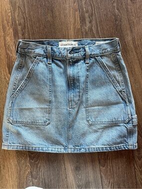 denim forum 90s utility mini denim skirt